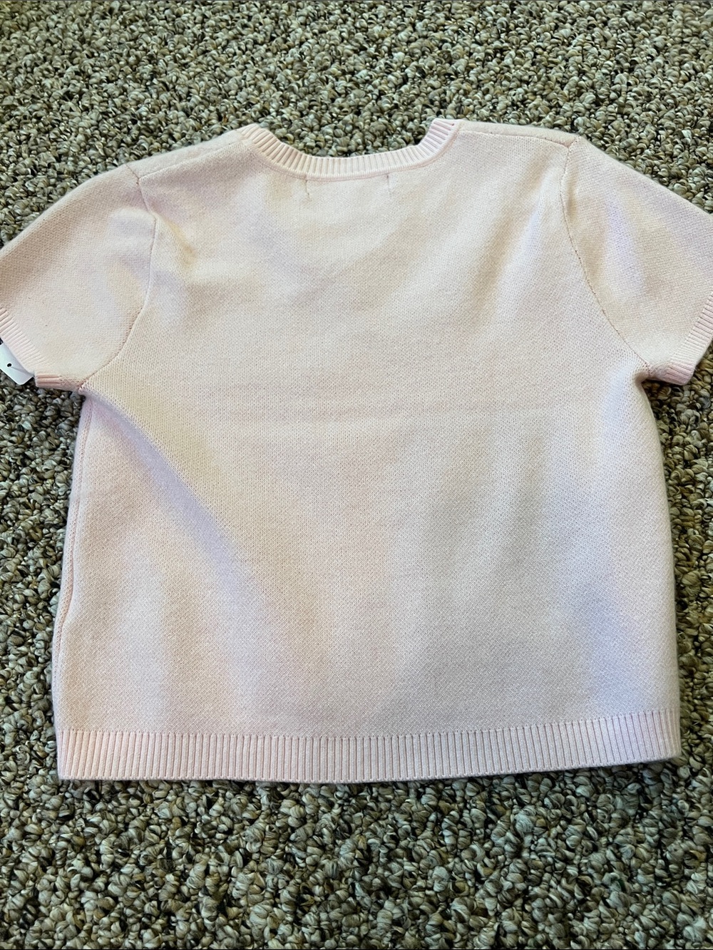Madden Girl Pink Short-Sleeve Knit Top with Red Heart 'Delulu' - Picture 3 of 3